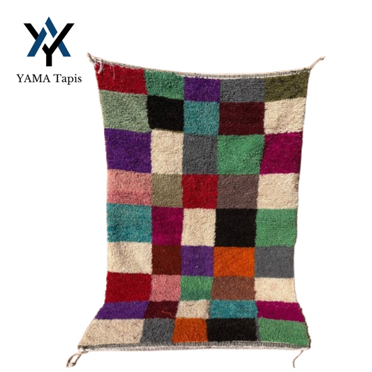 "Colorful Square" Rug 120x200 cm, Ideal for Bedroom and Living Room